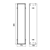 Emco Asis module 2.0 Встраиваемая монтажная рама для шкафа 16.8х15.3хh78.7см. 9750 000 51