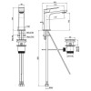 Carlo Frattini Fit Смеситель для раковины, на 1 отв, донный клапан, h110мм излив 110мм, цвет: черный матовый