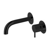 Cisal Less New Смеситель для раковины, настенный,  излив: 25 см., цвет: черный матовый. LN00551E40