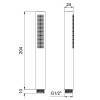 Almar Velvet Ручной душ Oslash;2.4см., 1 режим, цвет: никель брашированный. E082126.NB