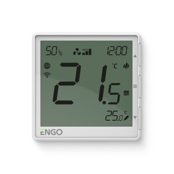 Термостат ENGO EFAN встраив., программ. с дисплеем, WiFi, с возм. регулировки скорости вентилятора,
