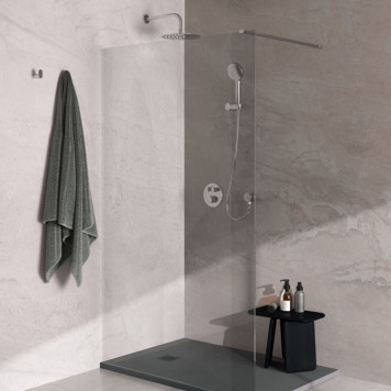 Ideal Standard Navigo Душевой комплект: встраиваемый термостатический смеситель, верхний душ Oslash;25см., держатель и подключение для душевой лейки 1/2, цвет: хром. A7771AA-1