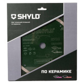 Круг алмазный SHYLD сплошной по керамограниту и плитке 230х22,23 мм(30260)