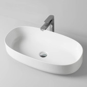 ArtCeram Cognac Раковина 68х35 см, без отв., накладная, без слив-перелива, цвет: белый матовый. COL005 05 00