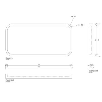 Decor Walther Stone Tab Лоток универсальный 30x14.5см, настольный, цвет: белый-1