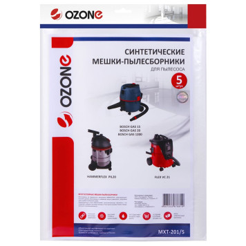 Мешок-пылесборник синтетический OZONE PRO MXT-201/5 (5шт)-3