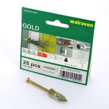 Дюбель Walraven забивной для г/картона+ саморез TF 4,0x50