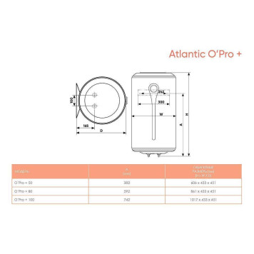 Водонагреватель электрический накопительный Atlantic OPROP 80 (851333/851178)-2