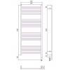 Сунержа Модус 3.0 Полотенцесушитель электрический 50x120h, прав., цвет: без покрытия 00-5701-1250