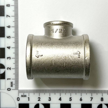 Тройник резьбовой переходной DN25х15х25 В 1.0 х В 1/2 х В 1.0 латунь-4