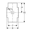Кронштейн Geberit GIS трубы 15 х 9 см для неподвижной опоры
