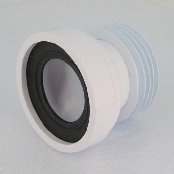 Труба фановая L=120 мм с манжетой, вход 97-107 мм, выход внутрь 110 мм трубы