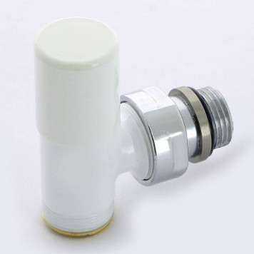 Вентиль ручной Carlo Poletti Compact угловой НН 1/2 х М24 х 19 цвет белый-2