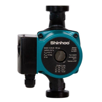 Насос циркуляционный Shinhoo BASIC S 32-4S с гайками