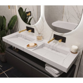 Armadi Art Flat Раковина мебельная прямоугольная 141х45,2х8h см, цвет: белый 859-140-CLCT
