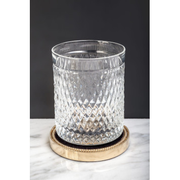 Boheme Murano Cristal Стакан настольный, стеклянный полупрозрачный, цвет: gold 10218