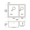 Omoikiri Tadzava 58-2-U/I-L Ultra 15-IN Кухонная мойка нерж. сталь 58x44 нержавеющая сталь 4997118