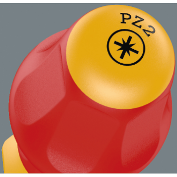 Изолированная отвёртка Wera Pozidriv PZ 0x80 мм (05031610001) VDE 1165 i-5