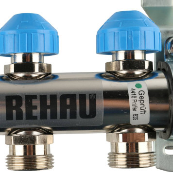 Распределительный коллектор REHAU HKV-D на 3 контура из нержавеющей стали-4