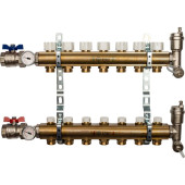 Распределительный коллектор из латуни без расходомеров STOUT 7 выходов (SMB 0468 000007)
