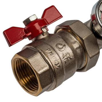 Распределительный коллектор STOUT из латуни без расходомеров на 8 выходов.-1