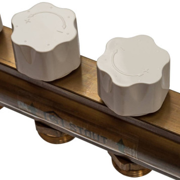 Распределительный коллектор STOUT из латуни без расходомеров на 8 выходов.-5