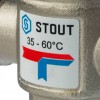 STOUT Термостатический смесительный клапан 3/4 НР 35-60°С KV 1,6.