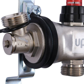 Коллектор Uponor Smart S с расходомерами стальной, 9 выходов 3/4 дюйма евроконус.-3
