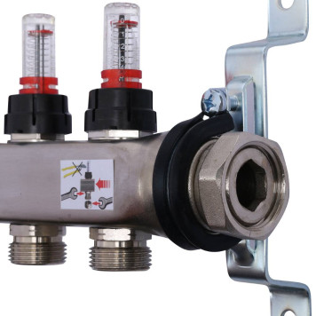 Uponor Smart S Коллектор с расходомерами стальной, выходы 12x3/4 Евроконус-8
