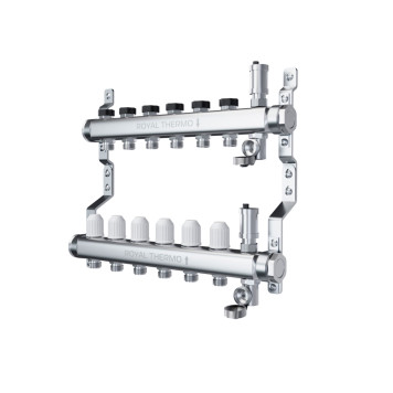 Коллектор Royal Thermo нерж. в сборе универ. 3 вых.+ узел RoyalMix OPTIMAL