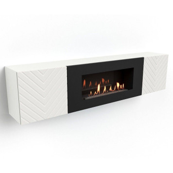 Тумба с биокамином Firelight BFP-P1700V белая-3