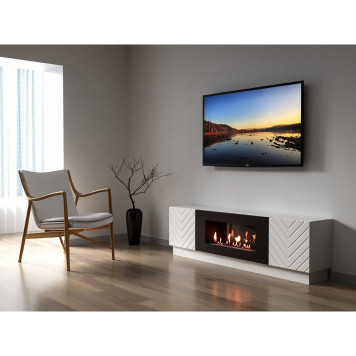 Тумба с биокамином Firelight BFP-P1700V белая-4