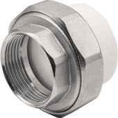 Муфта THERMOLIGHT комбинированная разъемная PP-R ВР 40х1 1/4 белый (5/60)