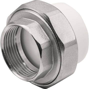 Муфта THERMOLIGHT комбинированная разъемная PP-R ВР 40х1 1/4 белый (5/60)