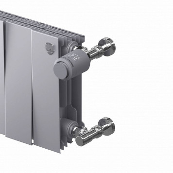 Набор термостатический для радиатора угловой ROYAL THERMO Design Pro 15 мм М30х1,5 (Хром)-1