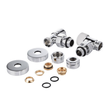 Набор термостатический для радиатора угловой ROYAL THERMO Design Pro 15 мм М30х1,5 (Хром)-7