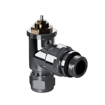 Набор термостатический угловой Royal Thermo Design Pro 15мм М30х1,5 (Хром)-2