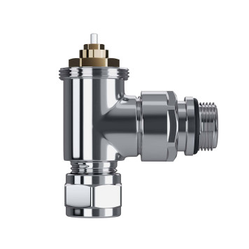 Набор термостатический угловой Royal Thermo Design Pro 15мм М30х1,5 (Хром)-4