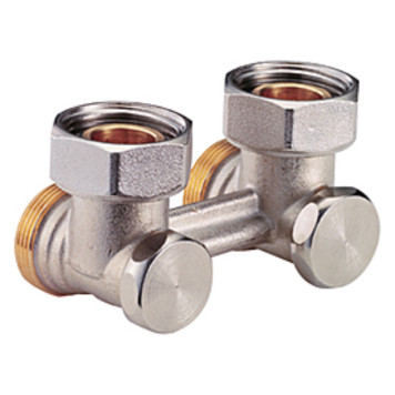 Узел нижнего подключения Giacomini угловой H-образный, 1/2Mx3/4E, R388X012