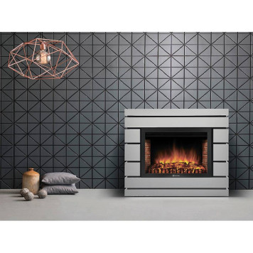 Каминокомплект: Очаг Electrolux EFP/P-3020LS N, портал Moderno 30 шпон белый дуб-3
