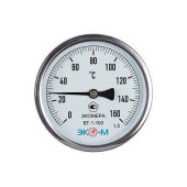 Термометр биметалл БТ-1-100 160С Дк100 L=60 G1/2  осев ЭКОМЕРА БТ-1-100-160С-L60