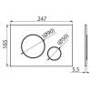Кнопка смыва Alcaplast M672 пластик матовый хром