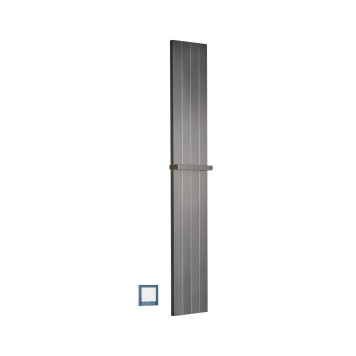 Boheme Flat Полотенцесушитель электрический 25x150h см, подключение скрытое, цвет: gun metall 725-GM