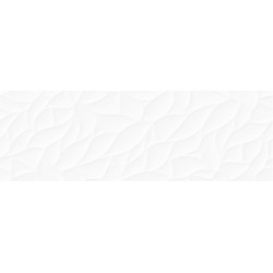 Glory Плитка настенная рельеф. белая (GOU052) 25x75