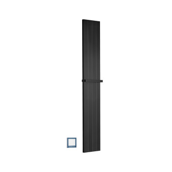 Boheme Flat Полотенцесушитель электрический 25x150h см, подключение скрытое, цвет: black 725-B