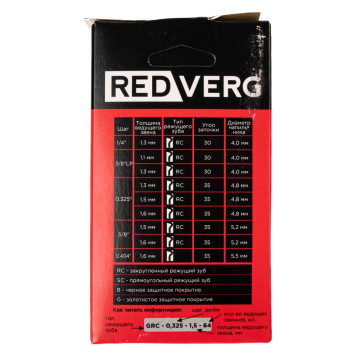 Цепь REDVERG 28зв, 1/4, 1,1 мм для пилы-мини RD-C18/U и RD-C18K/U-3