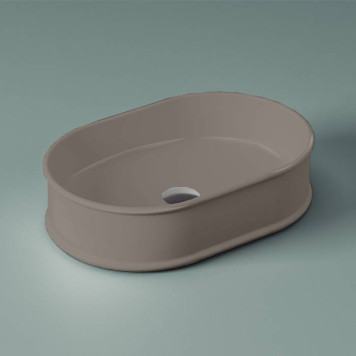 Artceram Atelier Раковина 60х40 см, без отв., настольная, без перелива, цвет: tortora. ATL002 40 00