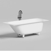 Salini Ornella kit Встраиваемая ванна 170х70х60см, донный клапан, сифон, щелевой слив-перелив, материал: S-Sense, цвет: белый матовый. 102413M