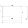 Emco Asis prime Зеркальный шкаф 120х15.2х70см., навесной, 2 дверки, 2 стекл.полки LED-подсветка сенсорн., розетка, боковые панели зеркало