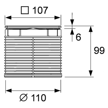TECEdrainpoint S quadratum Декоративная решетка 100х100 мм с монтажым элементом, сталь. 3660007-1
